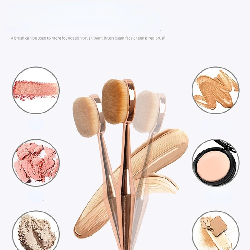 Group Head Brush - 1PCS Brocha de Maquillaje Ovalada de