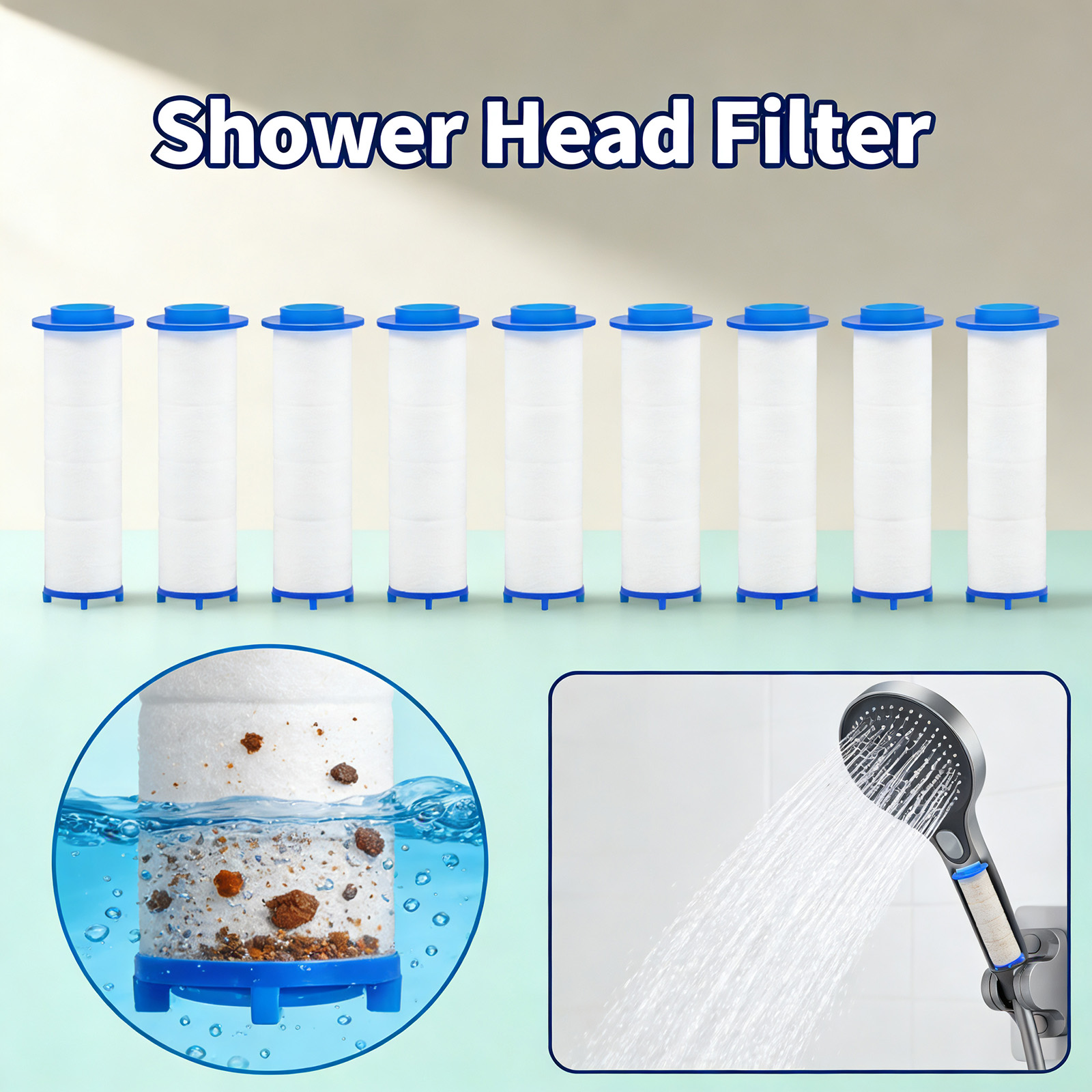 Water Filter Cartridge - Cartucho de filtro de ducha de
